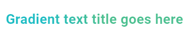 Gradient Text