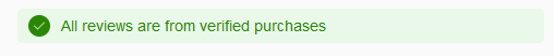 Verified purchases