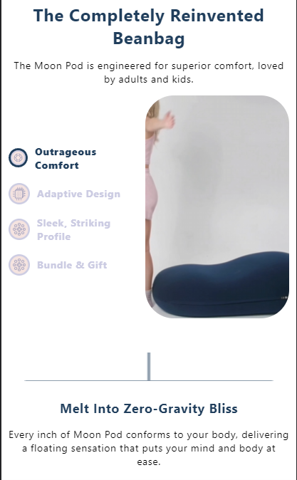clickable tabs with video or image